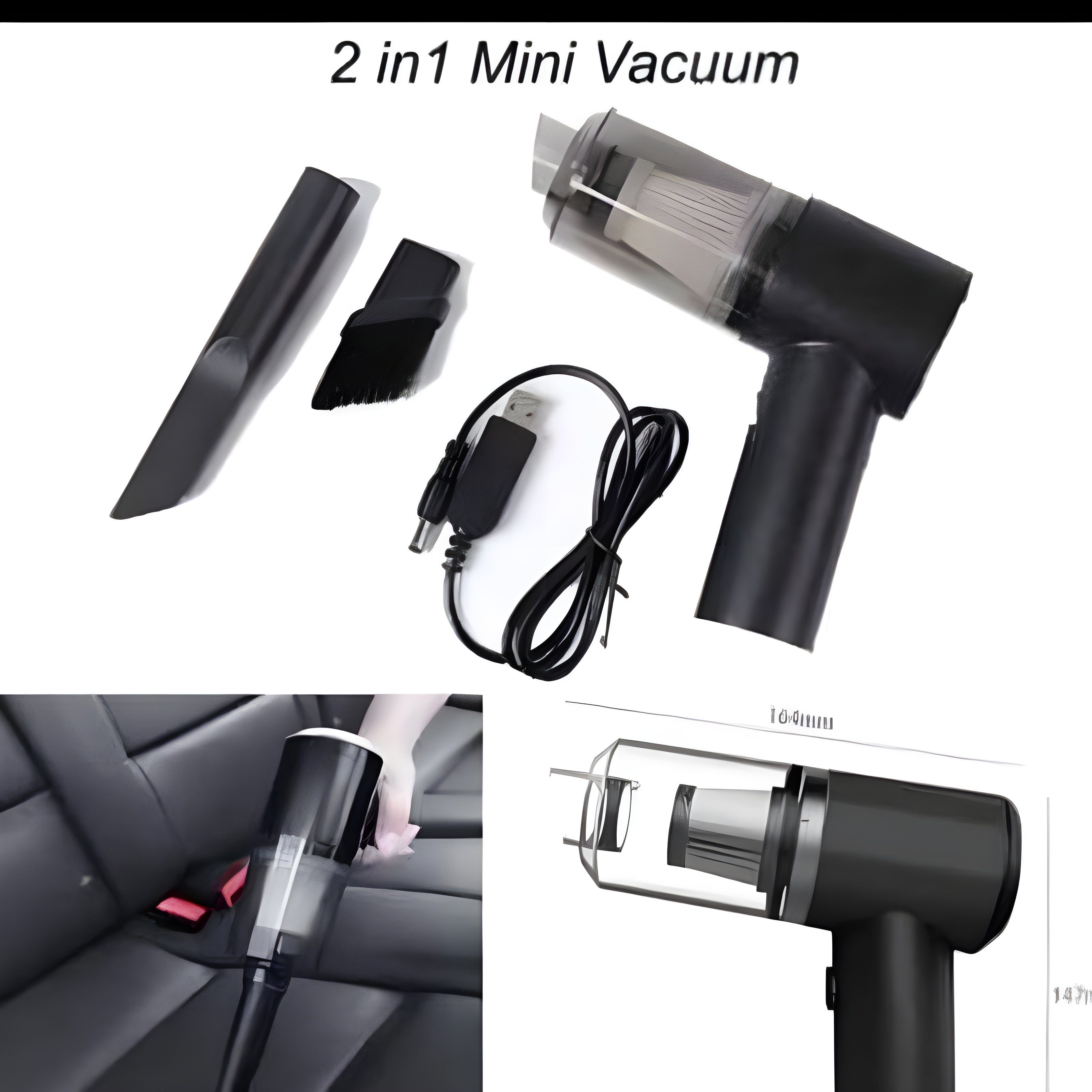 Portable 3-in-1 Vacuum Cleaner